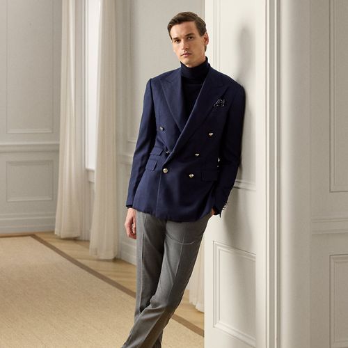 Gregory Hand-Tailored Wool Serge Trouser - Purple Label - Modalova