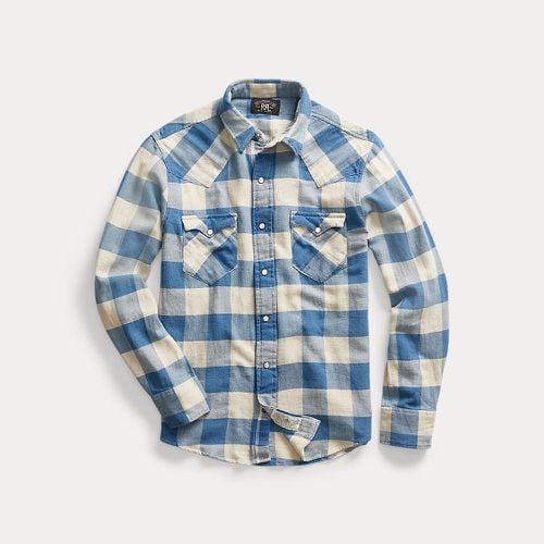 Slim Fit Plaid Twill Western Shirt - RRL - Modalova