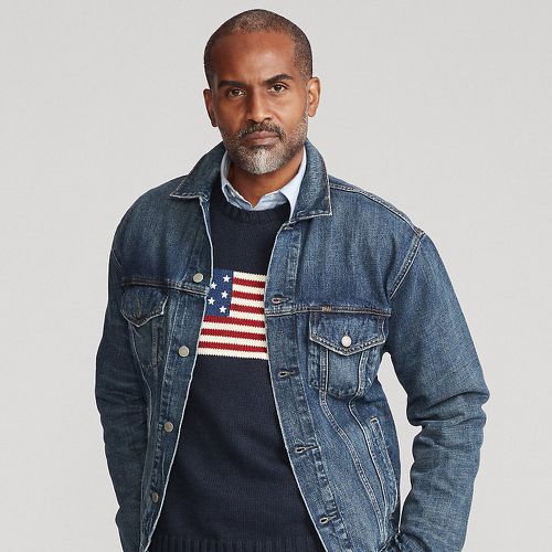 Big & Tall - Denim Trucker Jacket - Big & Tall - Modalova