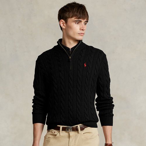 Cable-Knit Cotton Quarter-Zip Jumper - Polo Ralph Lauren - Modalova