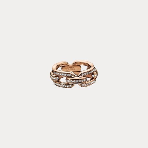 Pave Diamond Rose Gold Ring - Ralph Lauren - Modalova