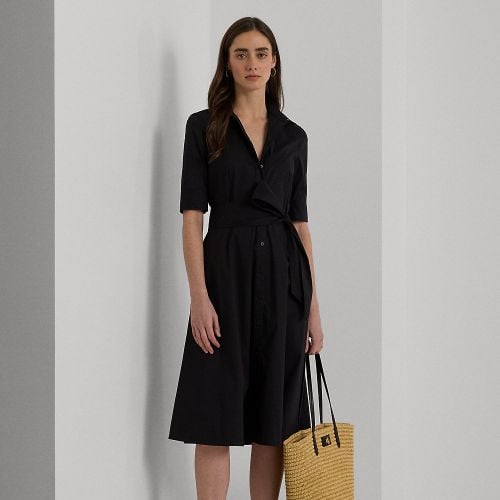 Belted Cotton-Blend Shirtdress - Lauren - Modalova