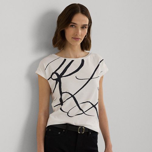 Logo-Print Cotton-Blend Top - Lauren - Modalova