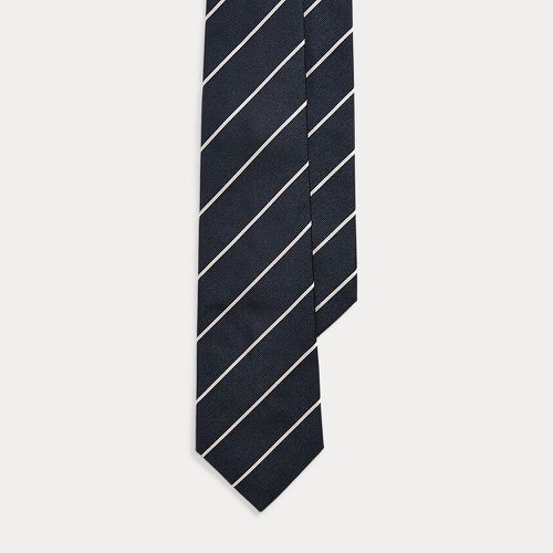 Striped Silk Faille Tie - Purple Label - Modalova