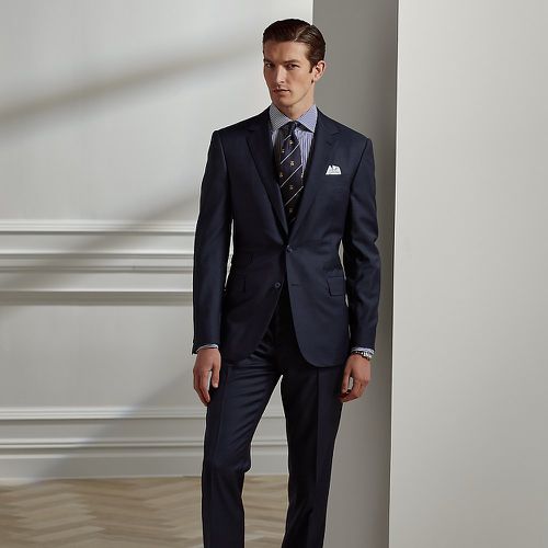 Gregory Hand-Tailored Sharkskin Suit - Purple Label - Modalova