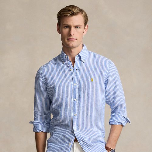 Custom Fit Striped Linen Shirt - Polo Ralph Lauren - Modalova