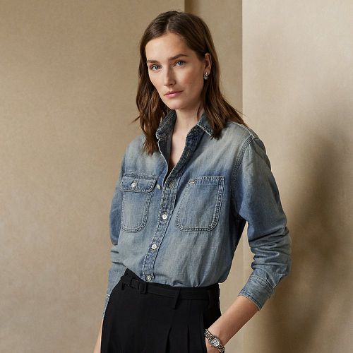 Tamia Cotton-Linen Denim Shirt - Collection - Modalova