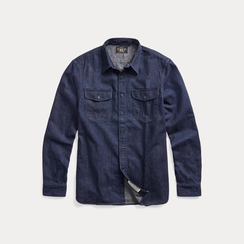 Indigo Cotton-Linen Denim Workshirt - RRL - Modalova