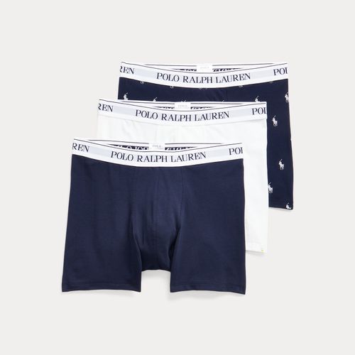 Lot de trois slips boxer coton stretch - Polo Ralph Lauren - Modalova