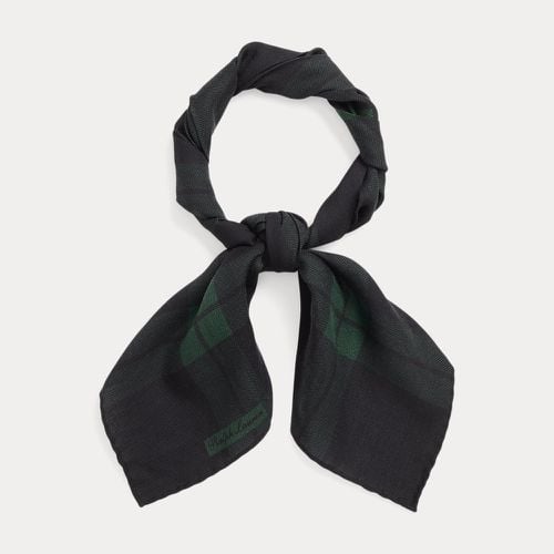 Plaid Cashmere-Silk Neckerchief - Purple Label - Modalova