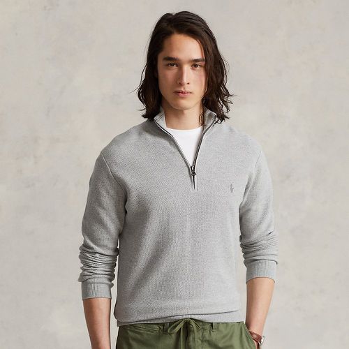 Mesh-Knit Cotton Quarter-Zip Jumper - Polo Ralph Lauren - Modalova