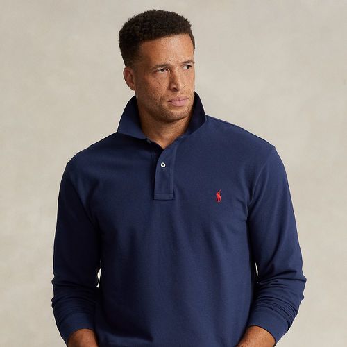 Mesh Long-Sleeve Polo Shirt - Big & Tall - Modalova