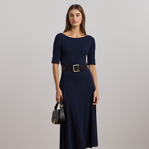 Petite - Stretch Cotton Midi Dress - Lauren Petite - Modalova