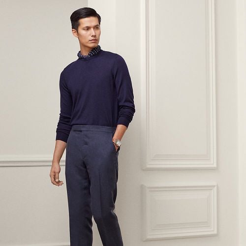 Gregory Hand-Tailored Silk-Linen Trouser - Purple Label - Modalova