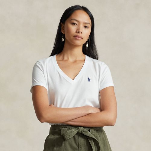 T-shirt col en V en jersey - Polo Ralph Lauren - Modalova