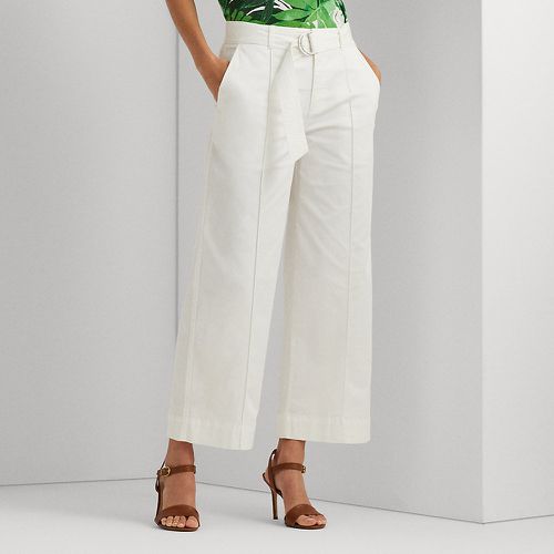 Micro-Sanded Belted Wide-Leg Trouser - Lauren - Modalova