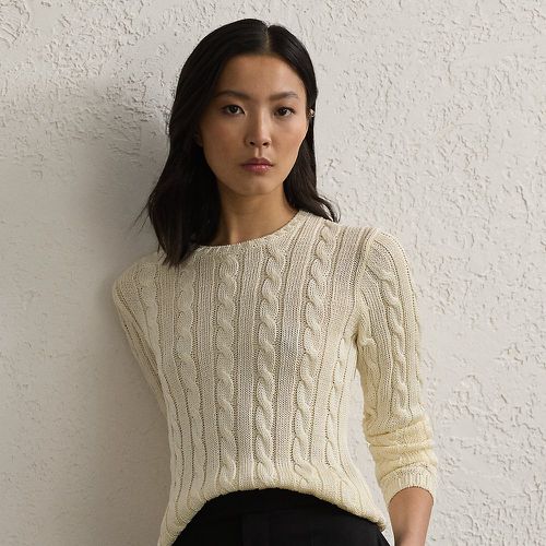 Cable-Knit Silk Crewneck Jumper - Collection - Modalova