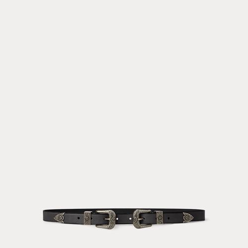 Western Calfskin Double-Buckle Belt - Polo Ralph Lauren - Modalova