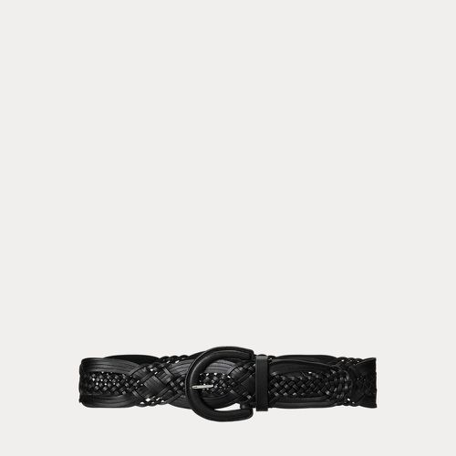 Braided Leather Wide Belt - Lauren - Modalova