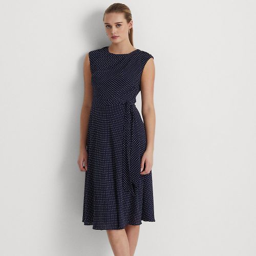 Polka-Dot Bubble Crepe Belted Dress - Lauren - Modalova