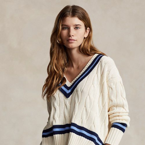 Cable-Knit Cotton Cricket Jumper - Polo Ralph Lauren - Modalova