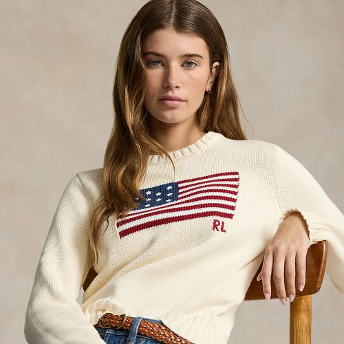 Flag Cotton Crewneck Jumper - Polo Ralph Lauren - Modalova