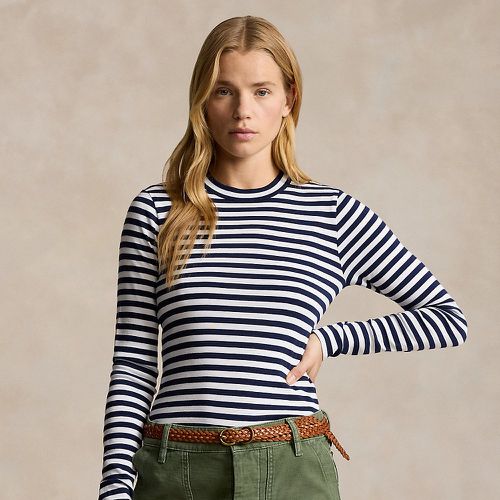 Striped Rib-knit Long-Sleeve Tee - Polo Ralph Lauren - Modalova