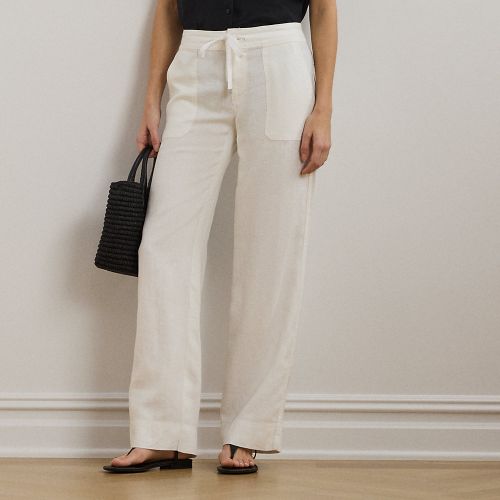 Petite - Linen Wide-Leg Trouser - Lauren Petite - Modalova