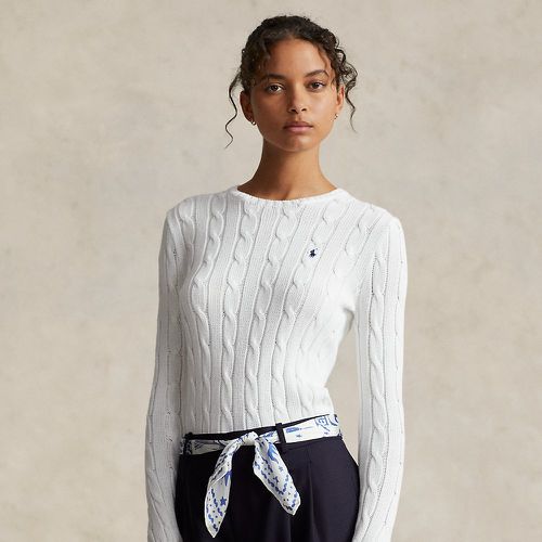 Cable-Knit Cotton Crewneck Jumper - Polo Ralph Lauren - Modalova