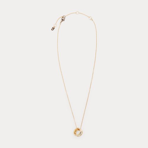 Gold-Tone Crystal Pendant Necklace - Lauren - Modalova