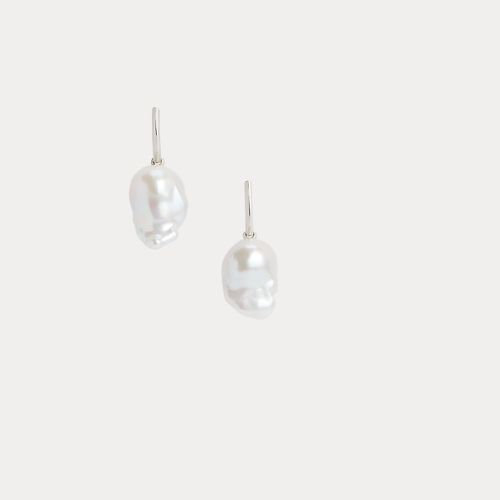 Sterling Silver & Pearl Drop Earrings - Collection - Modalova