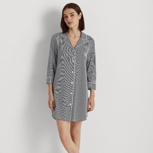 Striped Cotton Jersey Sleep Shirt - Lauren - Modalova