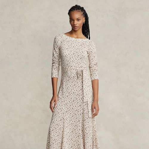 Floral Cotton Boatneck Midi Dress - Polo Ralph Lauren - Modalova