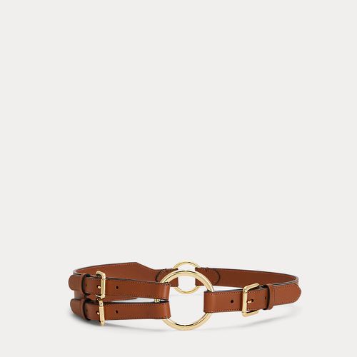 Tri-Strap O-Ring Leather Belt - Lauren - Modalova