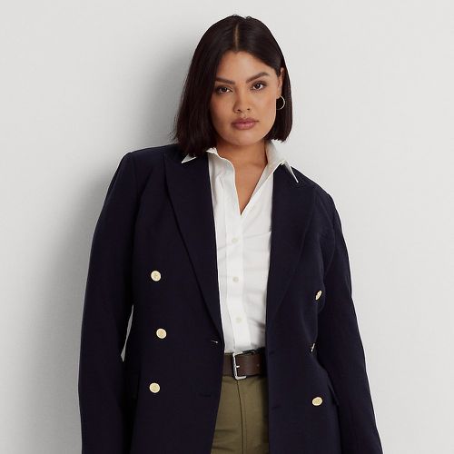 Curve - Double-Breasted Wool Crepe Blazer - Lauren Curve - Modalova