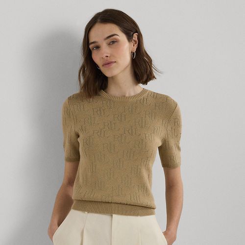 Monogram Jacquard Short-Sleeve Jumper - Lauren - Modalova