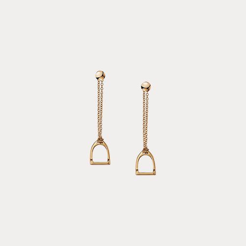 Rose Gold Stirrup Chain Earrings - Ralph Lauren - Modalova