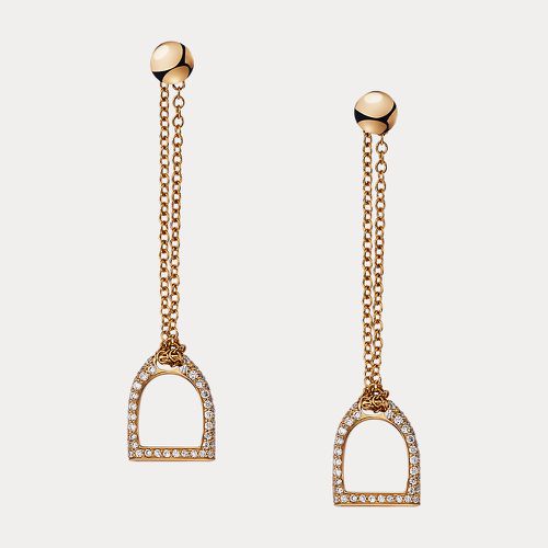 Pave Diamond Stirrup Chain Earrings - Ralph Lauren - Modalova