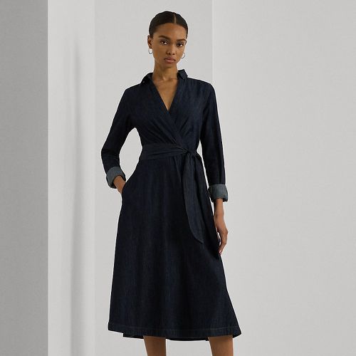 Denim Long-Sleeve Midi Dress - Lauren - Modalova