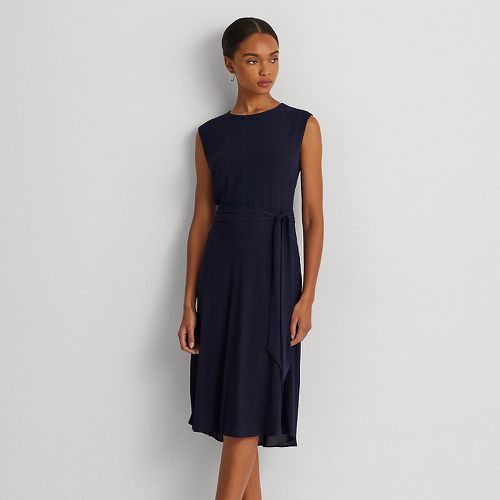 Belted Bubble Crepe Dress - Lauren - Modalova