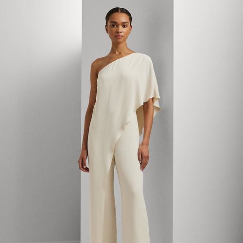 Cape Georgette One-Shoulder Jumpsuit - Lauren - Modalova