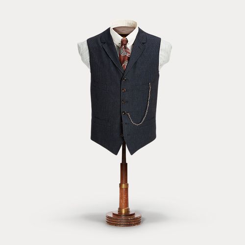 Striped Herringbone Notch-Lapel Gilet - RRL - Modalova