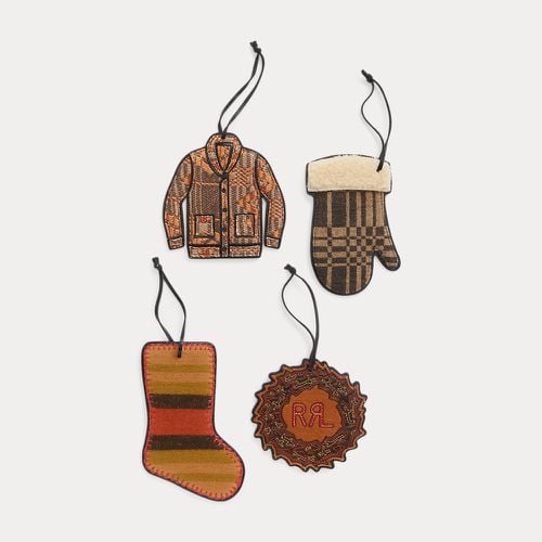 Leather & Jacquard Ornament 4-Piece Set - RRL - Modalova