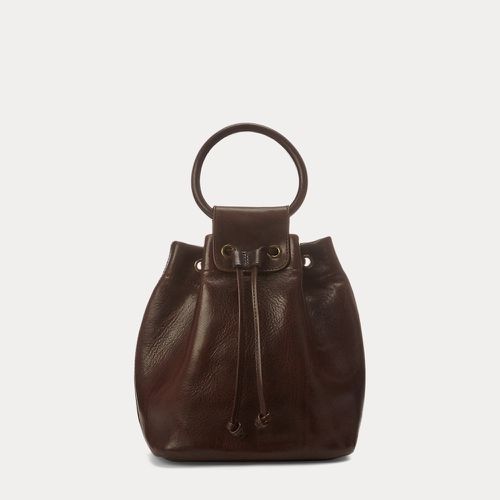 Leather Drawstring Top-Handle Bag - RRL - Modalova