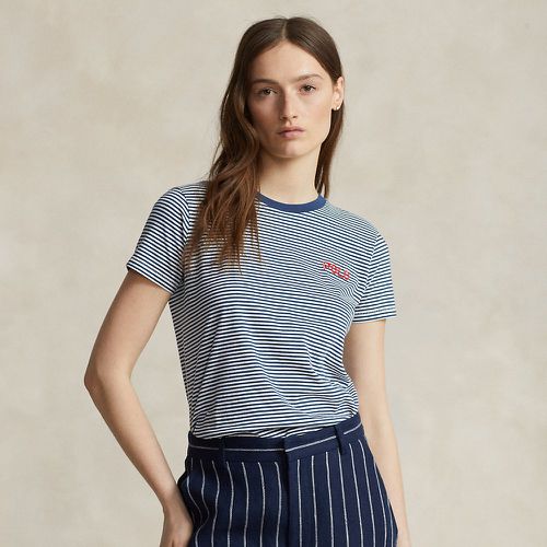 Shrunken Fit Logo Striped Jersey Tee - Polo Ralph Lauren - Modalova