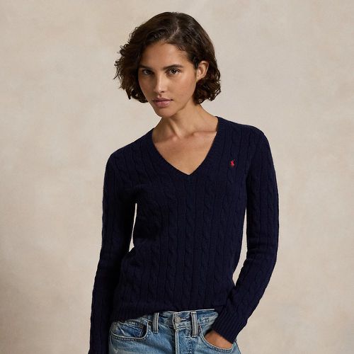 Cable-Knit Wool-Cashmere V-Neck Jumper - Polo Ralph Lauren - Modalova