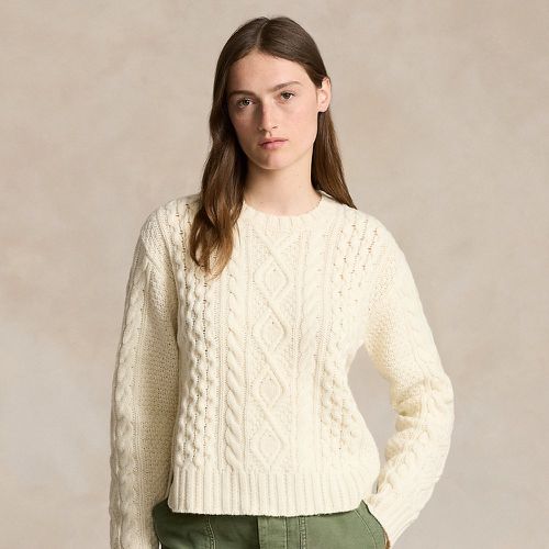 Aran-Knit Wool-Blend Crewneck Jumper - Polo Ralph Lauren - Modalova