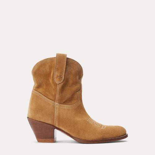 Calfskin Suede Western Boot - Polo Ralph Lauren - Modalova