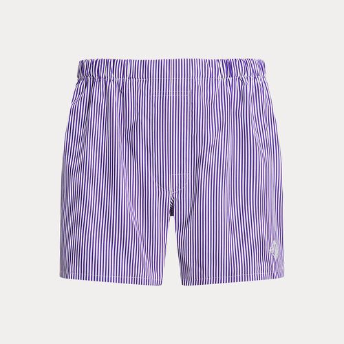 Monogram Striped Woven Cotton Boxer - Purple Label - Modalova