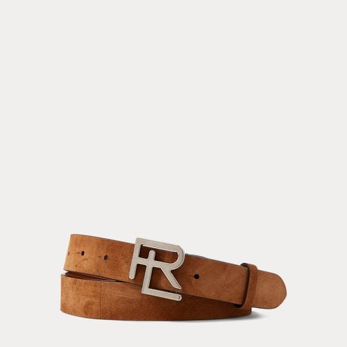 RL-Buckle Calf-Suede Belt - Purple Label - Modalova